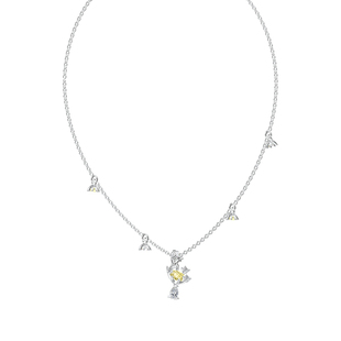 LILIFAN莉莉梵 蒲公英元素黄钻项链 原创女小众设计感锁骨链礼物