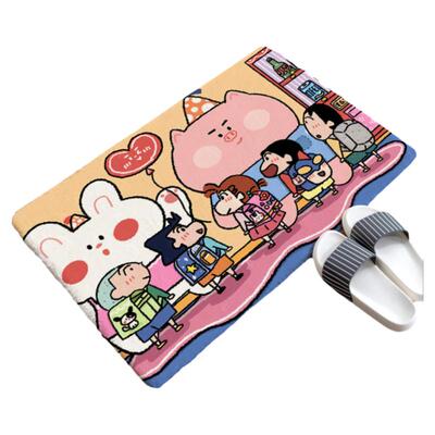 仿羊绒蜡笔小新浴室防滑地垫地毯