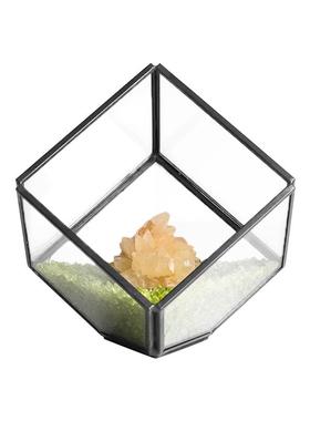 天然水晶原石消磁石四方玻璃摆件