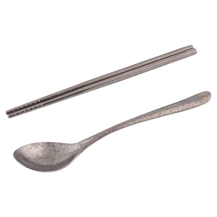 凌丰纯钛筷子勺子家用筷子更勺套装儿童调羹吃饭餐具户外野餐便携