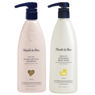 美国Noodle & Boo儿童专用沐浴露洗发水套装3-12岁温和无泪