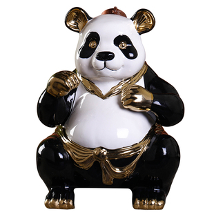 景德镇陶瓷空酒瓶5斤装国宝熊猫密封存酒壶装饰实用封酒罐瓶子