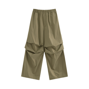 王润SOHANA24经典美式复古高密凉感辣妹休闲伞裤降落伞工装裤神裤