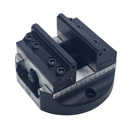 5轴虎钳4轴直径180自定心虎钳鑫点精密CNC5轴夹具可换自制钳口