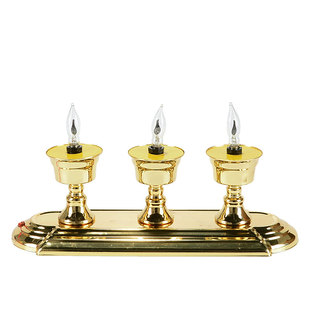 电子酥油灯灯盏 西藏酥油灯座七星灯 插电烛台佛前供灯家用长明灯