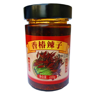 新鲜香椿辣子陕西大荔特产手工夹馍拌下饭辣椒酱香椿油泼辣子