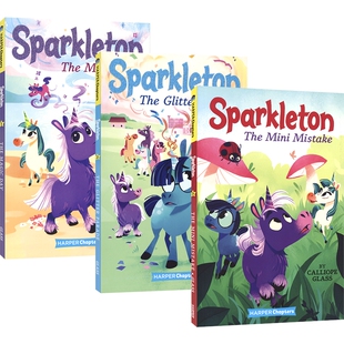 Sparkleton The magic day The glitter parade The Mini Mistake 独角兽5册套装 儿童英语章节书 青少课外读物 英文原版进口图书
