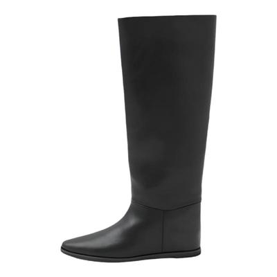 经典款时尚拼接隐跟时装宽筒高筒靴【店庆品牌特价】-预Sell请等