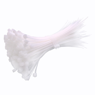 山泽自锁式尼龙扎带理线带束线绑带拉紧器高强度捆绑扎线 固定扣透明白黑色绳网线电线捆绑带固定器2.5*100mm