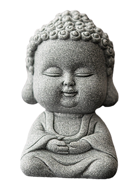 无畏佛石像桌面摆件微观造景礼物