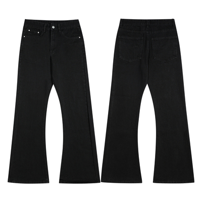 水洗cleanfit美式黑色弯刀牛仔裤