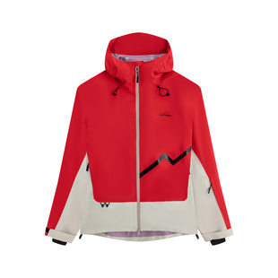 nowinsnow2025新款滑雪服女款红色防水滑雪上衣专业硬壳压胶雪服