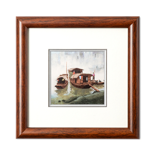 湘传礼湘绣纯手工刺绣送老师礼物茶室床头小挂画新中国风老外礼品