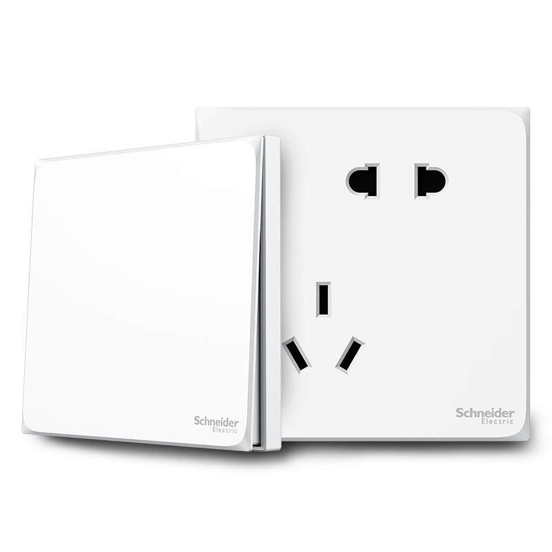 【老国标】施耐德电气官方旗舰店 皓呈错位五孔单只装