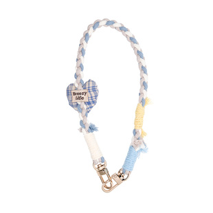 肉肉酱治愈小雪人手机壳挂绳手提款可爱包包挂件爱心型编织绳原创新款手机壳挂件百搭装饰创意女