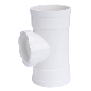 顶建 PVC立检排水管立管检查口水管带口50三通下水管配件110 160