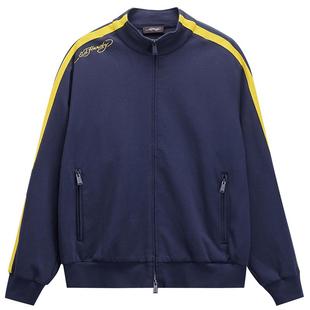 Ed Hardy埃德哈迪春季流行新款微落肩宽松男士学院运动拉链衫卫衣