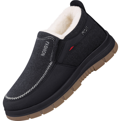 加绒保暖老北京布鞋男软底防滑