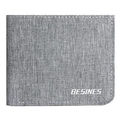 帆布钱包男士短款学生超薄极简皮夹简约多功能可放驾驶证件套钱夹