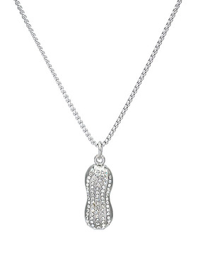 CRIVLA镶钻花生项链男女潮嘻哈百搭小众轻奢设计高级感长款毛衣链