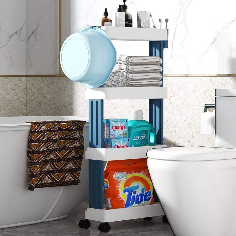 分层窄缝厨房置物架小推车收纳整理储桌面卫生间卧室移动落地可物