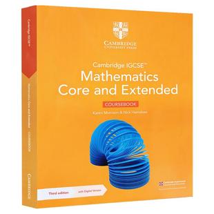 0580/考试考试进口原版 剑桥大学出版 Cambridge IGCSE Mathematics Core and Extended Coursebook 数学核心与扩展课本练习册