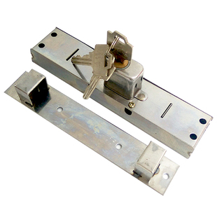 不锈钢栅栏移门锁铁拉闸门锁防盗推拉门双舌自动碰锁伸缩门锁小号