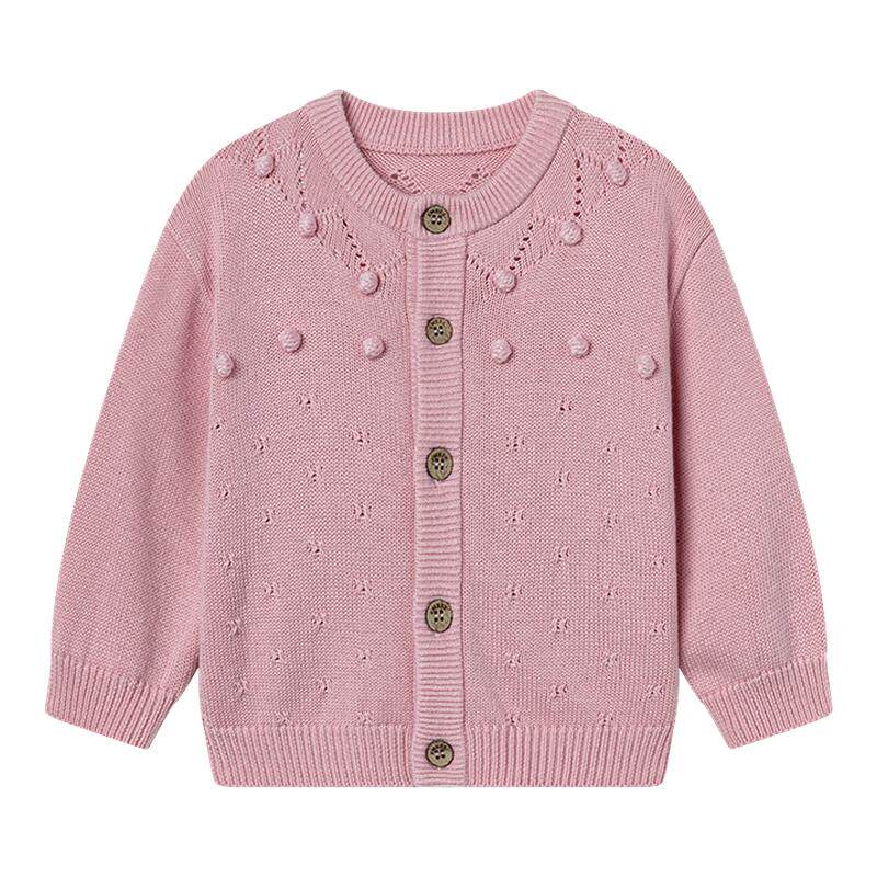 嫚熙童装儿童开衫毛衣2025新款秋季男女童美丽诺羊毛针织衫外套