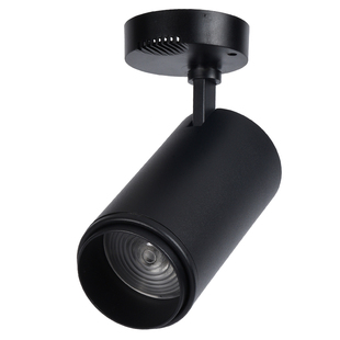 变焦明装射灯led吸顶式天花灯可调角度无轨道灯单个装带底座店铺