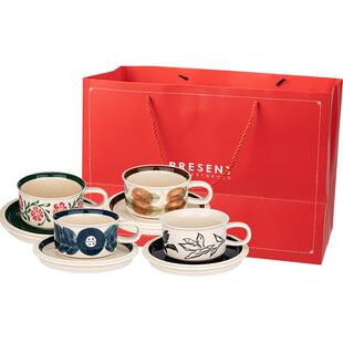 摩登主妇陶瓷咖啡杯套装礼盒高档精致结婚新婚伴手礼物杯子马克杯