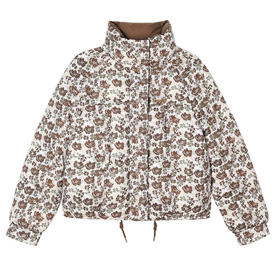 小个子印花加厚羽绒棉服面包棉袄