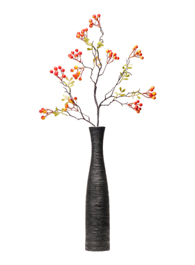 北欧长款细高陶瓷花瓶电视墙书房高款花器格栅玄关柜开放格摆件