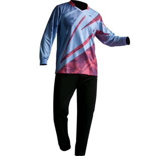 秋冬羽毛球服男款女长袖套装速干束口上衣比赛训练服运动定制印字