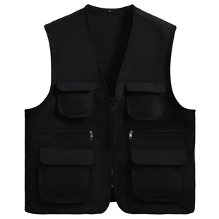 婚庆摄影马甲工作服定制logo儿童背心台球广告公司多口袋社团工装