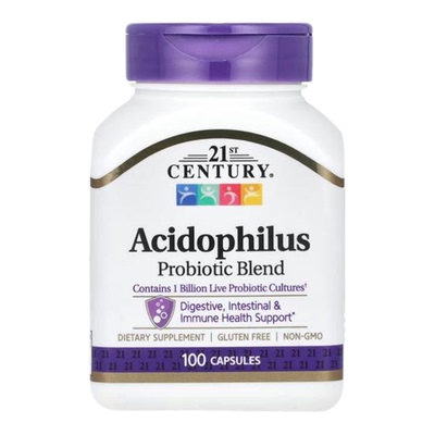 21st Century21世纪益生菌胶囊活性培养菌消化肠道机体抵抗帮助