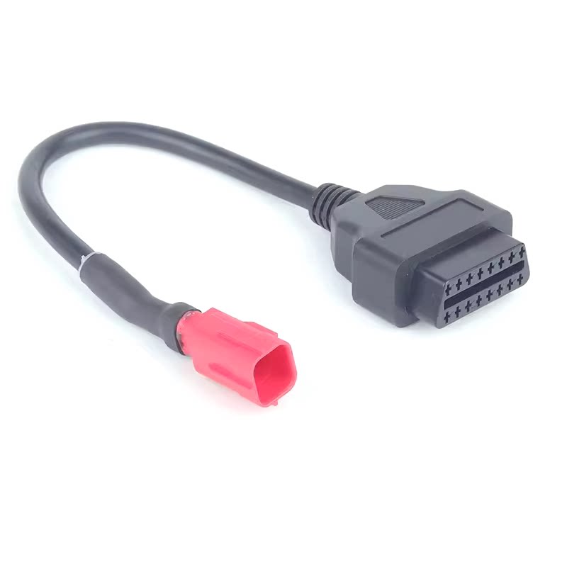 通用电喷摩托车国四转接线OBD2诊断检测仪专用转接插头朗杰电喷