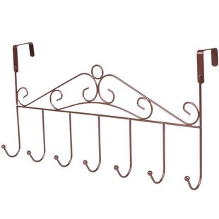 淘气猫门上挂衣架门后挂钩免打孔卫生间置物架铁艺挂件收纳挂架