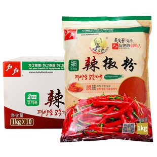 整箱吴文善户户辣椒粗细粒腌制韩国辣萝卜泡菜辣白菜韩式烧烤1kg