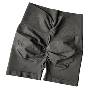 欧美高腰提臀健身短裤收腹显臀运动蜜桃臀训练撸铁三分瑜伽裤外穿