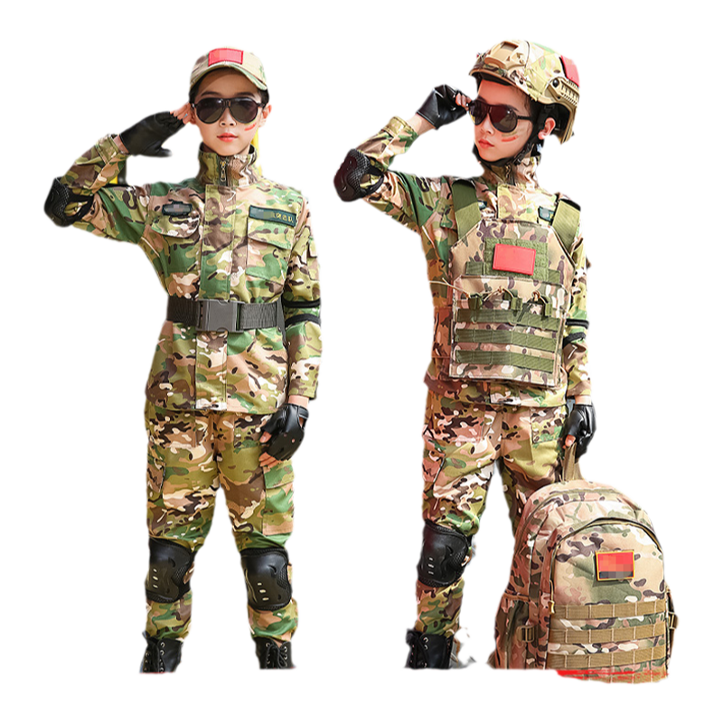 儿童迷彩服套装冬季加绒