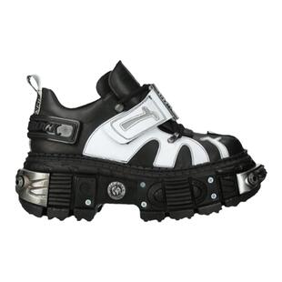 New Rock西班牙潮牌新款Y2K暗黑朋克撞色金属坦克厚底松糕鞋