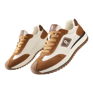 Montagut/梦特娇潮男休闲运动鞋 春季牛皮时尚百搭阿甘鞋2026爆款