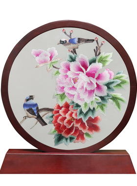 苏绣摆件暖居乔迁新居摆台礼物手工双面刺绣中国风特色送老外礼品