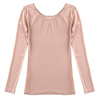 超薄网纱上衣透视肤色打底衫肉色打底衣皮肤衣舞蹈衣黑色内搭小衫