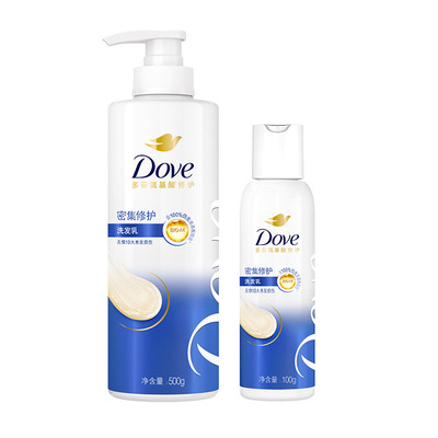 多芬洗发水日常丝滑柔顺洗发乳改善毛躁500g+195g