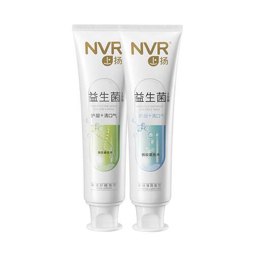 NVR上扬益生菌小苏打牙膏美白去黄去口臭清新口气男女专用家庭装
