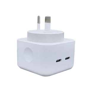 40W澳洲规标双C口插头充电器八字脚三孔插座tyc旅充usb-c双type-c快充PD35w适用于13苹果充电 14 15华为小米