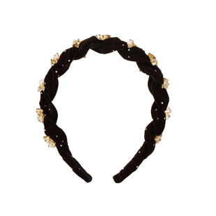 【星钻密语】高级感纯手工编织高领满钻发箍碎发整理神器优雅气质