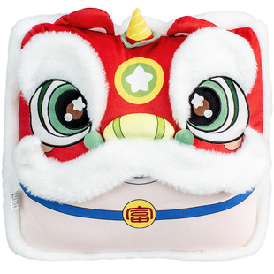 2026马年吉祥物醒狮马抱枕被子两用办公室午睡毯子二合一公司礼品