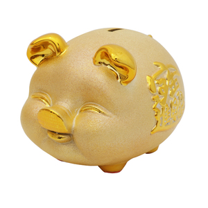新款陶瓷金猪存钱罐家居饰品
